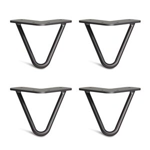 CBHP001 - Patas de Mesa de Hierro Resistentes Tipo Horquilla, 10 cm de Altura, Diseño Industrial para Muebles, Sillas, Sofás - para Comedor, Cocina, Hospital - Product Image 1