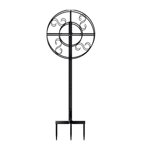 ร้อนขายโลหะผู้ถือท่อสวนสําหรับกลางแจ้งที่ถอดออกได้ผู้ถือท่อจัดเก็บยืนเหล็กผู้ถือท่อน้ํา - Product Image 3