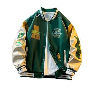 Veste universitaire en chenille personnalisée pour adultes et jeunes, veste universitaire de baseball, plusieurs couleurs, veste universitaire avec manches en cuir - Product Image 4