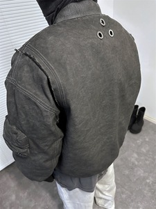 Chaqueta Bomber de Diseño Personalizado con Cuello Vintage y Doble Cremallera, Chaqueta Bomber de Invierno para Hombre de Alta Calidad, Fabricante de Chaquetas Bomber - Product Image 4