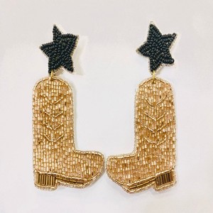 Boot Theme Custom Indian Handcrafted Boot Theme <b>Earrings</b> <b>Top</b> Indian Handmade <b>Earrings</b> Premium Quality Best Beaded <b>Earrings</b> - Product Image 2