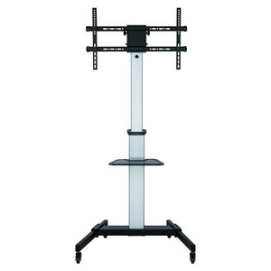 ICA TR 1546 Silver 86\" LED Monitor Cart 360 Degree Swivel Stainless Steel <b>TV</b> Floor <b>Stand</b> <b>TV</b> Box Compatible Office <b>TV</b> Holder - Product Image 5