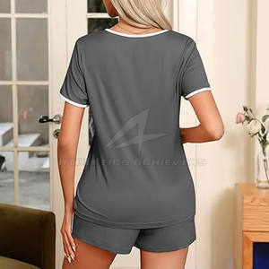 Camisa corta informal de alta calidad para mujer hecha a medida para Primavera/Verano, conjuntos de ropa de mujer OEM - Product Image 5