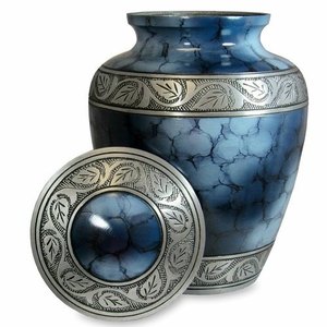 Stylish Urns Glass & Aluminum Memorial Container Jar Pot <b>for</b> Human <b>Ashes</b> Golden Color American Style Metal Urns Decorative Vases - Product Image 3