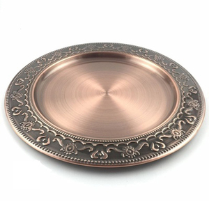 Placa de cargador de llanta de Metal, hierro antiguo, cobre martillado - Product Image 3