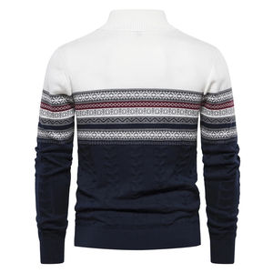 Luxury High Quality Round Neck <b>Knitted</b> 100% Wool <b>Cardigan</b> <b>Men</b> Autumn Winter New Casual Warm Comfortable with Pattern Front - Product Image 3