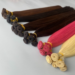 Best Quality Silky Straight Raw Remy Natural Vietnamese Human <b>Hair</b> Extensions Hand Tied <b>Hair</b> Bundles at Wholesale Price - Product Image 3