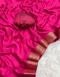 Dernière tenue de créateur, saree en soie Dola de style moderne à la demande avec dentelle fantaisie, fabrication indienne et fournisseur - Product Image 2