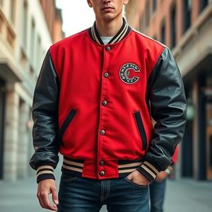All Black Varsity Jacket Premium Cotton Fleece Custom 3D Puff Print Logo Letterman Baseball Bomber Coat Ropa de calle para hombres - Product Image 1