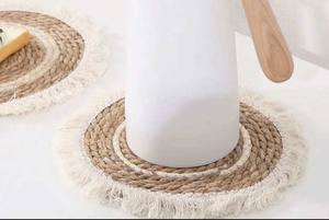 नमूना उत्पाद सीग्रास प्लेसमैट कॉटन सीग्रास प्लेसमैट सीग्रास कवर ग्लास कप - Product Image 2