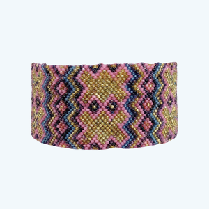 Hastvikas Bohemian Geometric Beaded <b>Bracelet</b> Handmade Blue and Yellow <b>Beads</b> Gold Plated for Christians Gift - Product Image 3