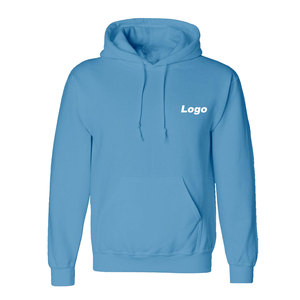 Pull-over à bloc de couleurs personnalisé, sweats à capuche simples et décontractés avec col à capuche, plus fendu, couleur bleue avec poche, streetwear pour hommes - Product Image 1