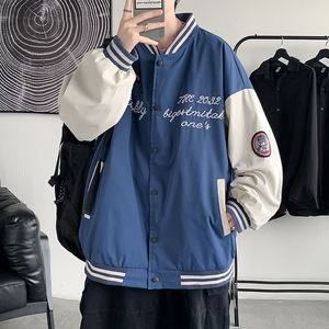 Blouson Bomber Varsity en Laine à Col Montant en Toile Personnalisable Hiver Haute Qualité - Product Image 3