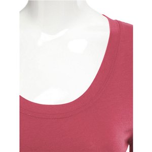 M & F-Camiseta de manga larga ajustada para mujer, blusa cómoda Lisa a granel con Logo personalizado, 100% algodón, alta calidad - Product Image 3