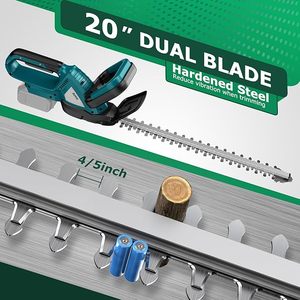 Taille-haie sans fil 18-21V, taille-buissons électrique 20 pouces, taille-haie portatif pour jardin - Product Image 2