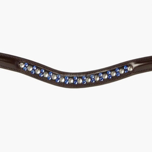 ที่คาดคิ้วหนังม้าบุนวมคุณภาพสูงตกแต่งด้วยแถบคิ้วคริสตัลเพชรเทียมสีสันสดใสสำหรับบังเหียน - Product Image 1