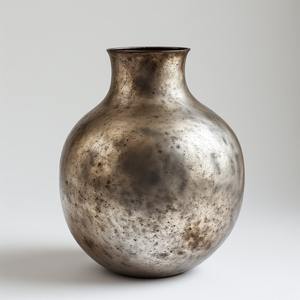 Florero de metal con acabado brillante rústico perfecto para el estilo de flores de temporada premium y elegantes ideas de decoración del hogar - Product Image 6