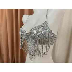 Alta demanda con precio razonable Traje de danza del vientre con cuentas de sujetador de gran tamaño con calidad de exportación - Product Image 6