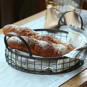 Bols de service pour collations de cuisine élégants et modernes nouveauté bols à fruits de concepteur en treillis métallique poignée en cuir sculpté durable - Product Image 5