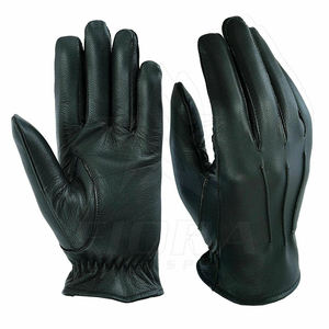 Gants de conduite en cuir à doigts entiers Gants de conduite automobile en cuir véritable de style classique pour hommes En stock - Product Image 5