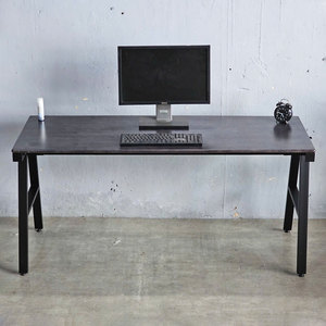 Aconcept HBAC026 160x60cm <b>Solid</b> <b>Wood</b> <b>Desk</b> with Iron Legs Minimalist Contemporary Design Durable for Office or Bedroom Use - Product Image 3