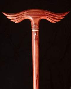 Bastón de madera cómodo antideslizante de resina de madera con mango fuerte de forma múltiple para rehabilitación de personas mayores - Product Image 3