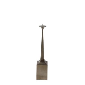 Candlestick <b>Holder</b> features a sleek and modern design constructed from cast <b>bronze</b> with a dark brown <b>Holder</b> Modern - Product Image 2