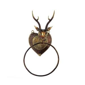 Porte-serviettes mural en laiton, porte-serviettes en bronze, porte-serviettes mural bohème, porte-serviettes mural - Product Image 5