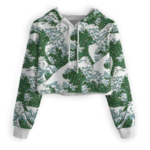 ระบายอากาศโพลีเอสเตอร์ Cotto ผู้หญิงตัดเสื้อฮู้ดแขนยาวสายรัด 280 GSM ผ้าพิมพ์เสื้อกันหนาวหมวกสําหรับผู้หญิง - Product Image 3