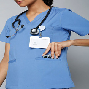 Conjuntos Médicos de Pantalones Cortos y Camiseta de Manga Corta de Primera Calidad, Tejidos con 100% Fibra de Bambú, Cómodos y Transpirables para Hospital - Product Image 2