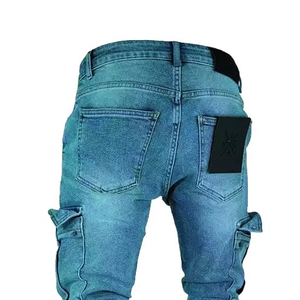 Pantalones Vaqueros Holgados para Hombre de Material Sólido Transpirable de Primera Calidad, Precio al por Mayor, Diseño Personalizado, Pantalones Vaqueros Extra Grandes para Hombre - Product Image 5