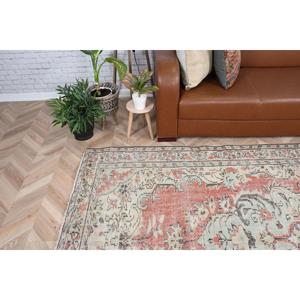 พรมขนาด 5.3x9.5 ฟุต, พรมตุรกีโบราณ, พรมขนสัตว์สีแดง - Product Image 3