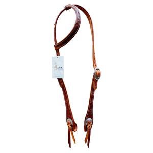 Headstall de cuero tallado de una oreja de estilo occidental de calidad superior hecho a mano para montar a caballo cómodamente - Product Image 1
