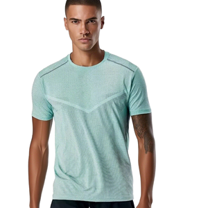 Camisas activas de ajuste regular de secado rápido para hombre y camiseta ligera de ajuste seco para hombre, camiseta de gimnasio de poliéster, camiseta de secado rápido para entrenamiento para hombre - Product Image 1