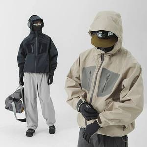 Veste de travail légère, respirante, à séchage rapide, imperméable, coupe-vent, pour l'automne, les voyages en plein air, les sports, unisexe, coupe ample - Product Image 4