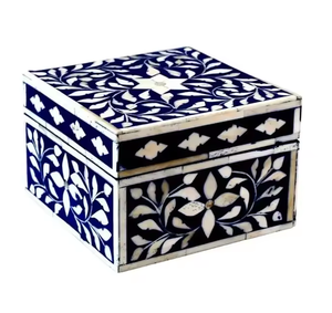 กล่องใส่เครื่องประดับมุกแบบสั่งทำพิเศษ ดีไซน์ใบไม้สี่เหลี่ยม กล่องเก็บเครื่องประดับมุก ของขวัญ - Product Image 4