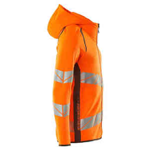 <b>Men's</b> Pullover <b>Hoodie</b> Regular Fit Heavyweight 70% Cotton & 30% Recycled Polyester Essentials Trefoil Safety <b>Orange</b> Plus Size - Product Image 3