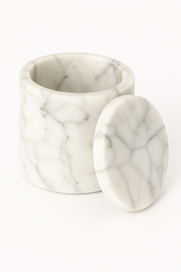 Pot de stockage d'effet de marbre écologique de vente chaude avec couvercle nouvelle arrivée pots en résine de qualité supérieure pour une utilisation en cuisine - Product Image 4