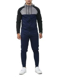 Pull-over à capuche avec logo personnalisé pour hommes, survêtement de jogging à fermeture éclair, ensemble de 2 pièces pour l'entraînement sportif en salle de sport, vêtements de sport en polaire d'hiver de grande taille - Product Image 2