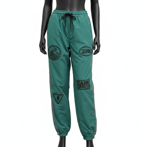 Pantalones Cortavientos para Mujer, Ligeros, Tejido de Poliéster y Nailon, Diseño de Paneles Laterales, Logotipo de Transferencia de Calor - Product Image 1