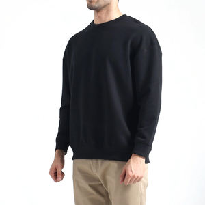 Sudadera de calidad superior para hombre, jersey de cuello redondo personalizado al por mayor, ropa informal ligera, sudadera de Color sólido - Product Image 3