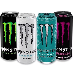 Boisson Énergisante Monster Fraîche de Qualité Supérieure en Gros, Faible en Glucides, Sans Sucre, Certifiée Halal, à Base d'Eau avec Additifs - Product Image 1