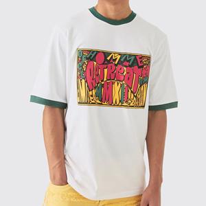 Camisetas de Verano Personalizadas al por Mayor para Hombre, 100% Algodón, Alta Calidad, Corte Regular, Secado Rápido, Transpirables, Cuello en Contraste - Product Image 1