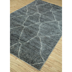 Alfombra Abstracta Indusbar de Viscosa Gris y Negra, Tejida a Mano, para el Hogar, Pasillo, Alfombra de Yute de 10 mm, Phcs-05, Alfombra para Sala de Estar - Product Image 2