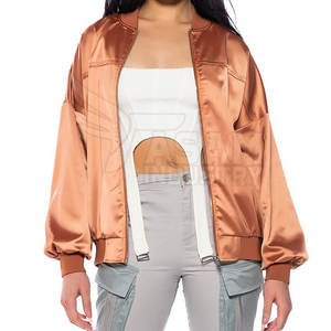 เสื้อแจ็คเก็ตผ้าซาตินสำหรับผู้หญิง เนื้อผ้าเรียบเนียนมันวาว ทรงสวยทันสมัย สวมใส่สบาย เหมาะสำหรับใส่ทุกวัน - Product Image 5