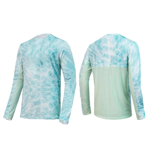 Chemise à manches longues de pêche ventilée de qualité supérieure avec impression par sublimation de colorant UPF 50 masque intégré taille XL - Product Image 2