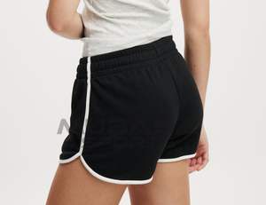 High Quality Terry Gym Training Shorts Women Quick Dry Custom Printed Logo Sporty <b>Elastic</b> <b>Waist</b> Embroidered Knitted Wool Sexy - Product Image 4