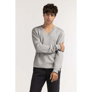 เสื้อสเวตเตอร์แขนยาวสีเทาแฟชั่นสำหรับผู้ชาย MN-SWT-WS23-182B - Product Image 1