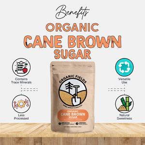 ORGANIC FIELDS Sucre de canne brun biologique 400g, non raffiné, granulé et en poudre, en cubes - Product Image 6