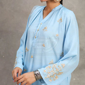 Conjunto de Ropa de Invierno de Algodón/Poliéster para Mujer, Conjunto de 3 Piezas de Diseño Pakistaní, Shalwar Kameez con Dupatta - Product Image 3